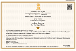 Star Export House Certificate