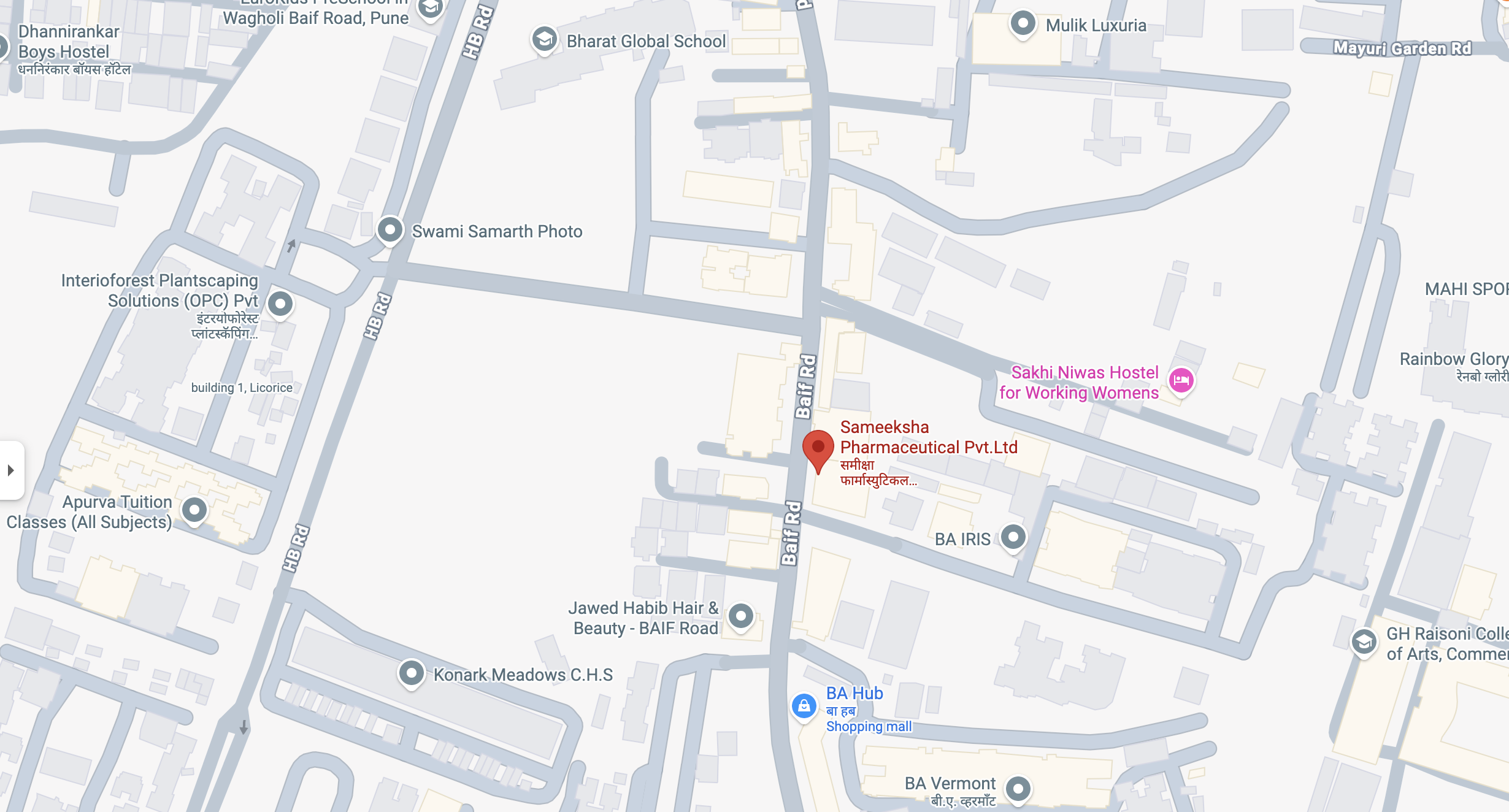 SPPL Office location map — Wagholi, Pune
